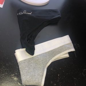 2 pairs of Victoria secret thongs